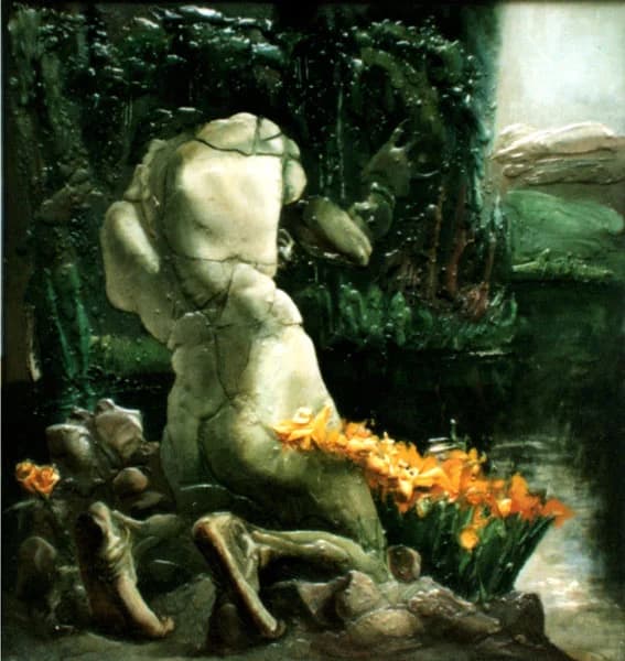 Нарцисс 120 х 120 орг. смеш. техн.