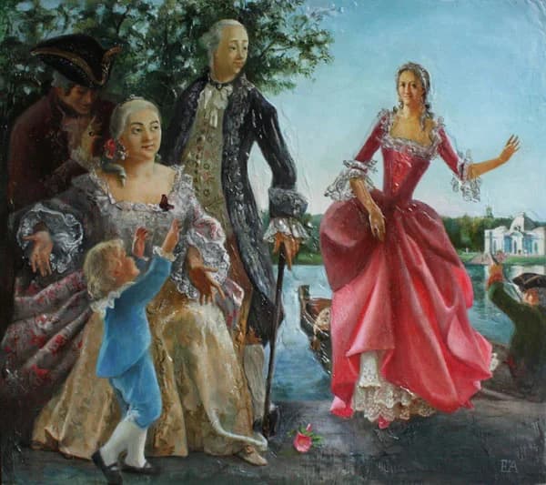 Две царицы 120 х130 орг. смеш. техн.