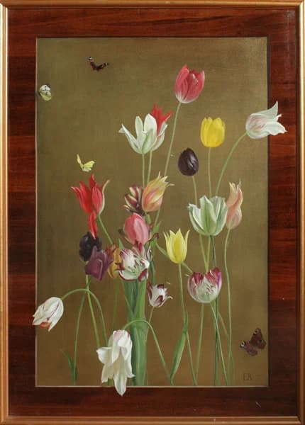 панно Карнравал тюльпанов 100 х 75 дер.,зол. м.