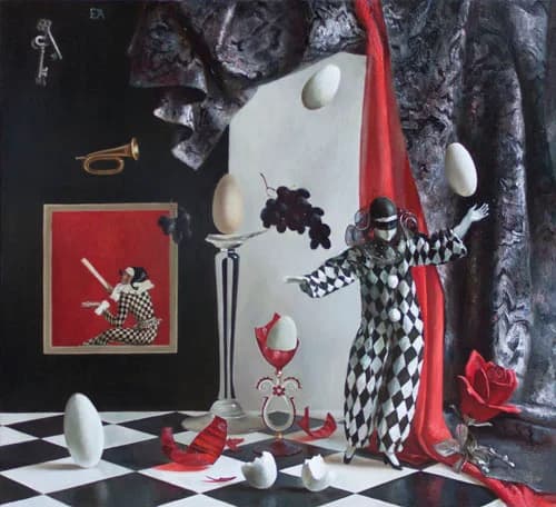 Слепой жонглёр х.м. 105х110