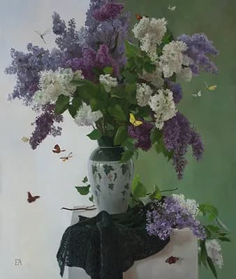 сирень в Цербсте 100х85 х.м.