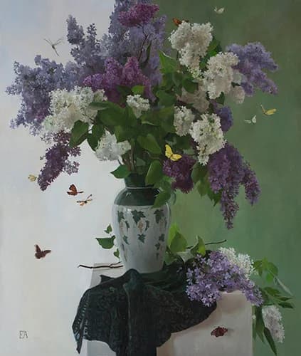 сирень в Цербсте 100х85 х.м.