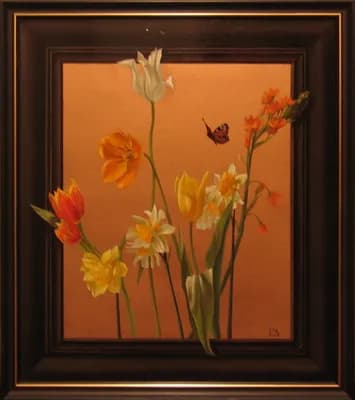 Весенние цветы. 50х60, дерево, масло, 2007