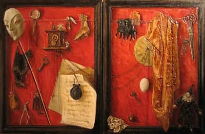 Диптих СУЕТА СУЕТ. 70х90, смешанная техника, 1999