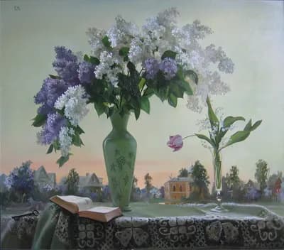 Тярлево. Сирень. 75х90.х.м.