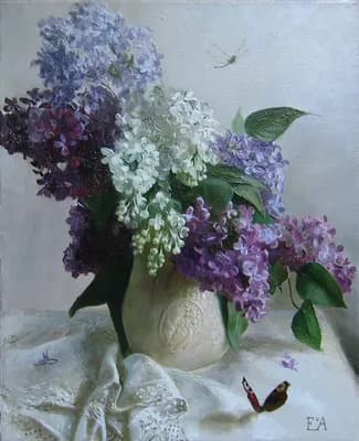 Сирень в кувшине. 45х55.х.м.