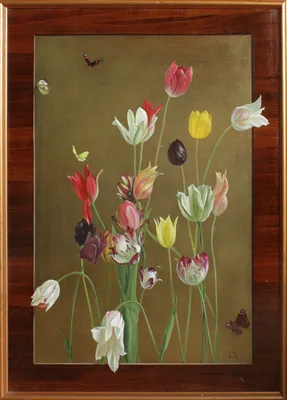 панно Карнравал тюльпанов 100 х 75 дер.,зол. м.