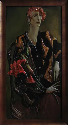 Марина с лилией 80 х 55 орг. смеш. техн.