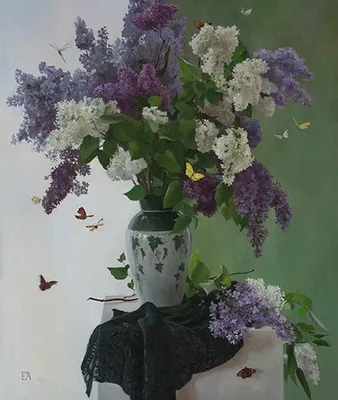 сирень в Цербсте 100х85 х.м.