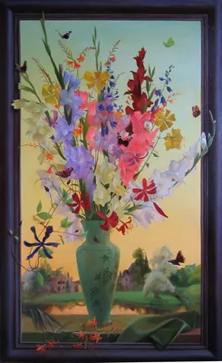 Гладиолусы. 80х102, х/м, 2005