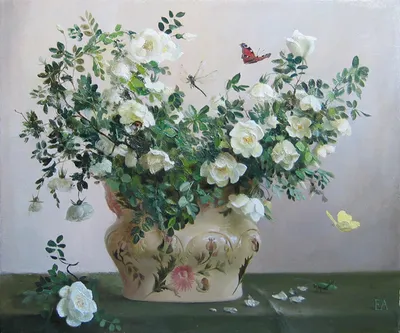 Китайские розы. 70х50, х/м, 2006