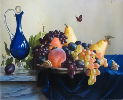 Синее и золотое.50х60.х.м.