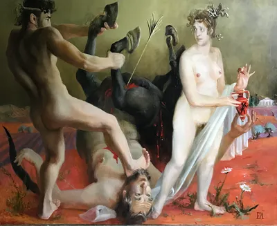 Геракл убивает Кентавра Несса