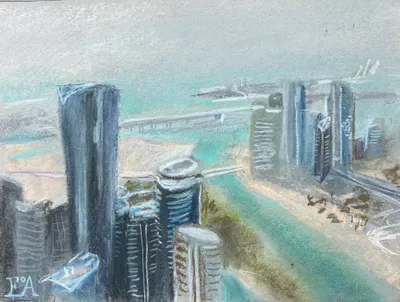 Абу-Даби из окна 