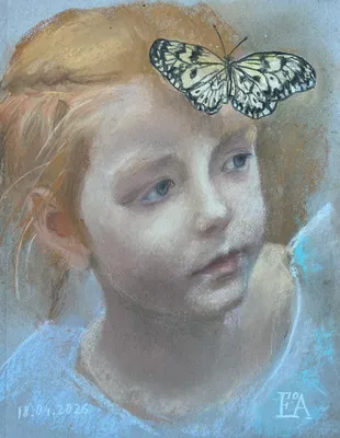 Девочка и бабочка 