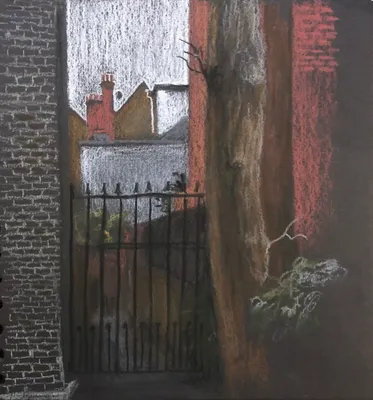 Between the houses