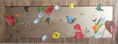 Flowers and butterflies