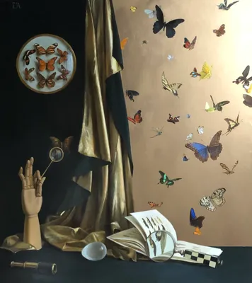 Butterflies fly away