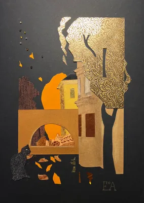 Golden leaves do not warm the black night.